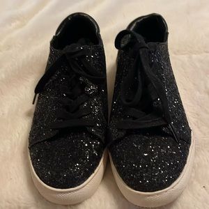 Kenneth Cole New York Kam glitter sneakers BLACK, size 8